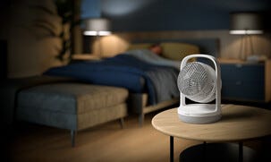 Philips CX2050/00 bordsfläkt tyst och liten, 24 W