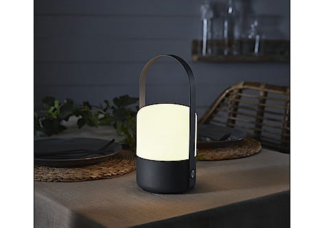Solcellslykta med bärhandtag och USB, Northlight