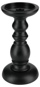 Ljusstake i trä, svart