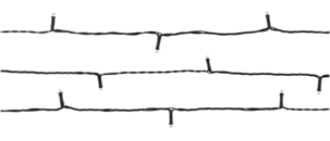 LED ljusslinga med svart kabel utomhus / inomhus, Northlight