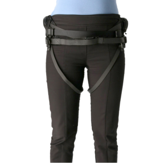 Dogman Emmi svart midjebelte til hundebånd, 75–118 cm