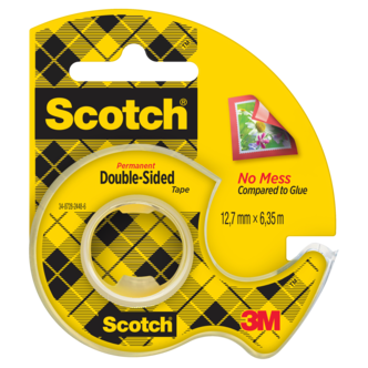 Scotch dubbelhäftande tejp genomskinlig, 12,7 mm x 6,3 m