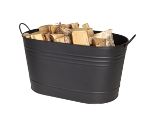 Vedkurv svart metall