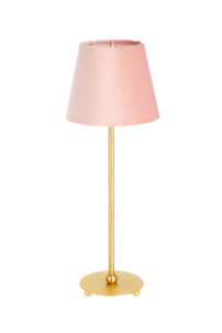 Bordslampa Ball med rosa sammetsskärm, Northlight 