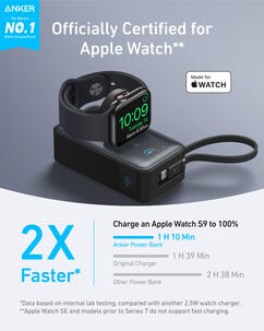 Anker MagGo Powerbank 10000 mAh, Apple Watch, iPhone