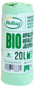 BioBag avfallspåsar med knythandtag 20 l, 20-pack