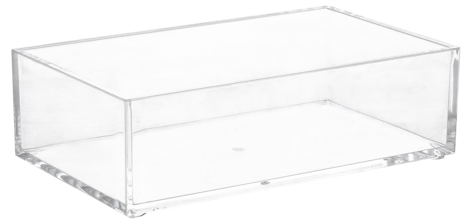 Stabelbar boks i gjennomsiktig plast