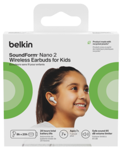 Belkin Soundform Nano V2 in ear-hörlurar för barn