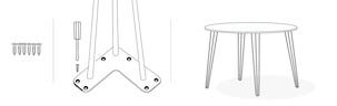 Prettypegs bordsben Harald 700 mm, 1-pack