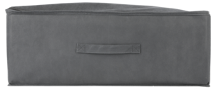 Säilytyslaukku vetoketjulla, harmaa, kokoontaitettava