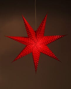 Northlight Joulutähti ikkunaan pilkut, puuvilla, 60 cm