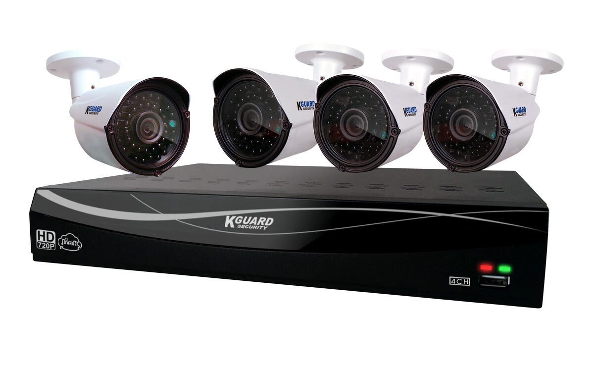DVR-system med 4 kameror, KGuard HD Hybrid | Clas Ohlson