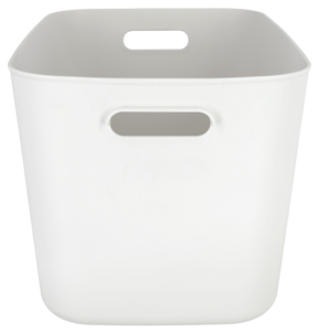 Serenity oppbevaringsboks i plast uten lokk, hvit