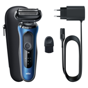 Braun Series 6 61-B1000s blå, rakapparat Wet & Dry