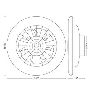 Philips Amigo Kattotuuletin, LED-valaisin, valkoinen, himmennettävä