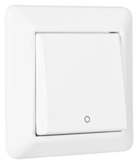 Innfelt 2-pol strømbryter, Elko RS Nordic renhvit.