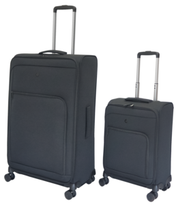 Pehmeä lentolaukku, 4 pyörää, musta