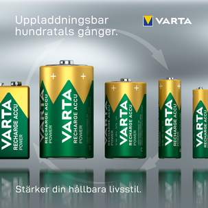 Varta Power laddningsbara AA/HR6-batterier, 10-pack