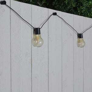 Kabelhållare utomhus svart, 10-pack