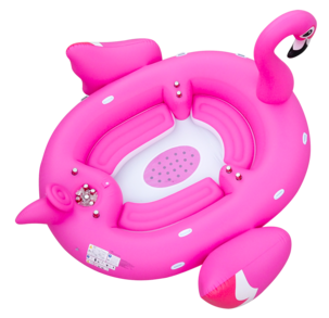 Uppblåsbar flotte Mega Flamingo 3,7 x 3,7 meter