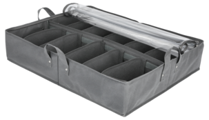 Sängförvaring i tyg med avdelare, 68 x 55 x 14 cm