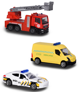 Majorette SOS Cars lekebiler 3 pk 
