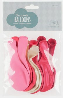 Ballonger, rosa miks 10-pk