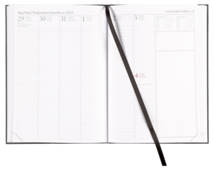 Ukekalender 2022 / 2023 A5, grå