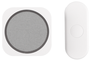 Trådlös dörrklocka med tryckknapp, batteridriven