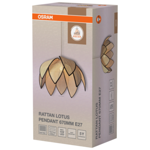 Osram Lotus Kattovalaisin rottinki ruskea 67 cm
