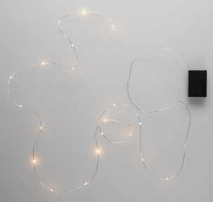 Paristokäyttöinen valoketju metallia, sisäkäyttöön