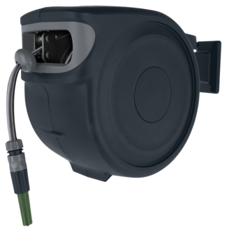 Automatisk slangetrommel til vegg, svingbar, 25 meter