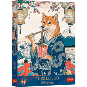 Pussel Trefl Pets as Art, Shiba's Noodle Meditation, 500 bitar