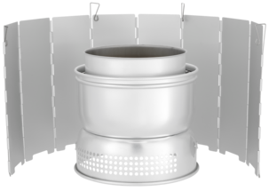 Vindskydd för campingkök vikbart, 66,5 x 24 cm