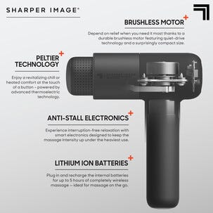Sharper Image Powerboost Pro+ massagepistol, 6 munstycken