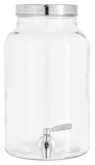 Glasburk med kran, 6 liter