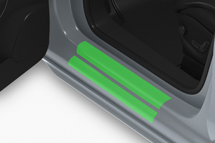 Gjennomsiktig beskyttelsesfilm til bilens innsteg, 20 x 120 cm