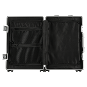 Kabinväska med 8 hjul, aluminium, grå, 56x38x22 cm