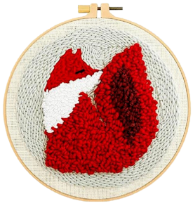 Punch Needle broderisett med dyremotiv, for voksne