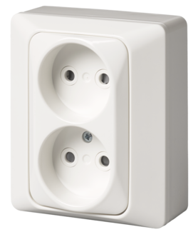 ABB Jussi 2-osainen uppoasennettava pistorasia 302EUJ1RP
