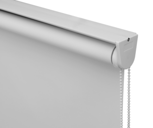 Mörkläggande rullgardin, skruvfri med kulkedja, vit