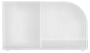 Toimistotarviketeline kirkasta muovia, useita lokeroita