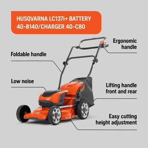 Husqvarna LC 137i batteridrevet gressklipper 1 batteri, 18V