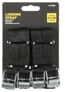 Spännrem 18 mm x 0,5 m svart, 4-pack