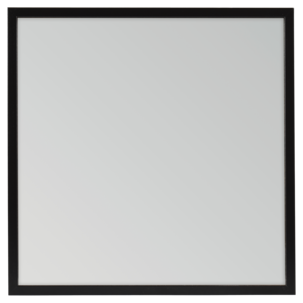 Svart spegel med träram, för vägg, kvadratisk, 40x40 cm