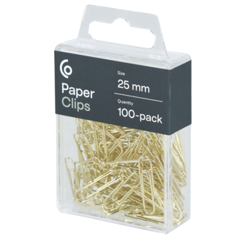 Gem 25 mm guld, 100-pack