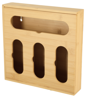 Poseoppbevaring i bambus, 30 x 30 x 6,5 cm