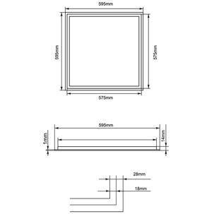 Designlight Framy II LED ljusram 60 x 60 cm