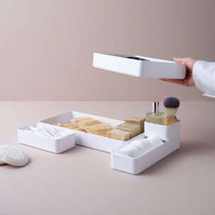 Organizer Calm Säilytyslaatikko valkoista muovia