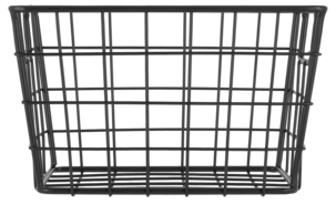 Trådkurv i svart metall